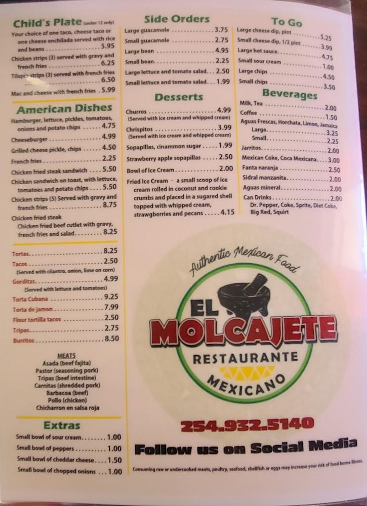 El Molcajete restaurante mexicano Menu image 2