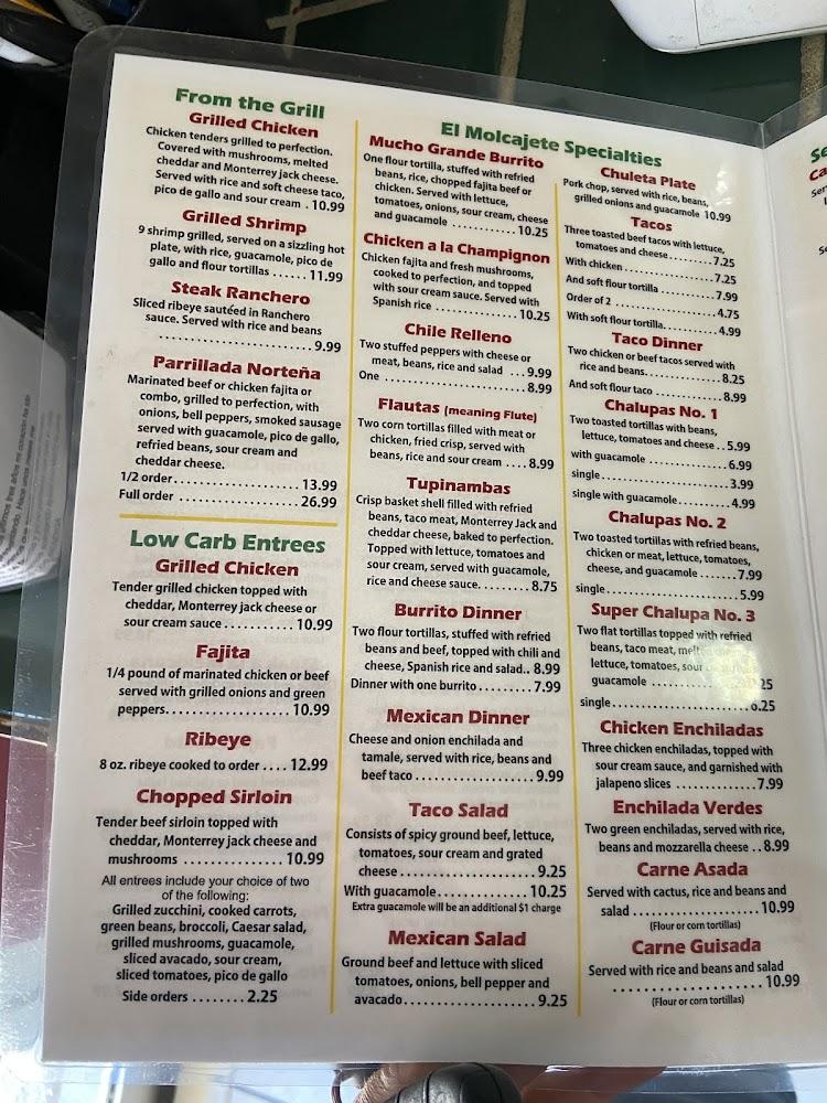 El Molcajete restaurante mexicano Menu image 4